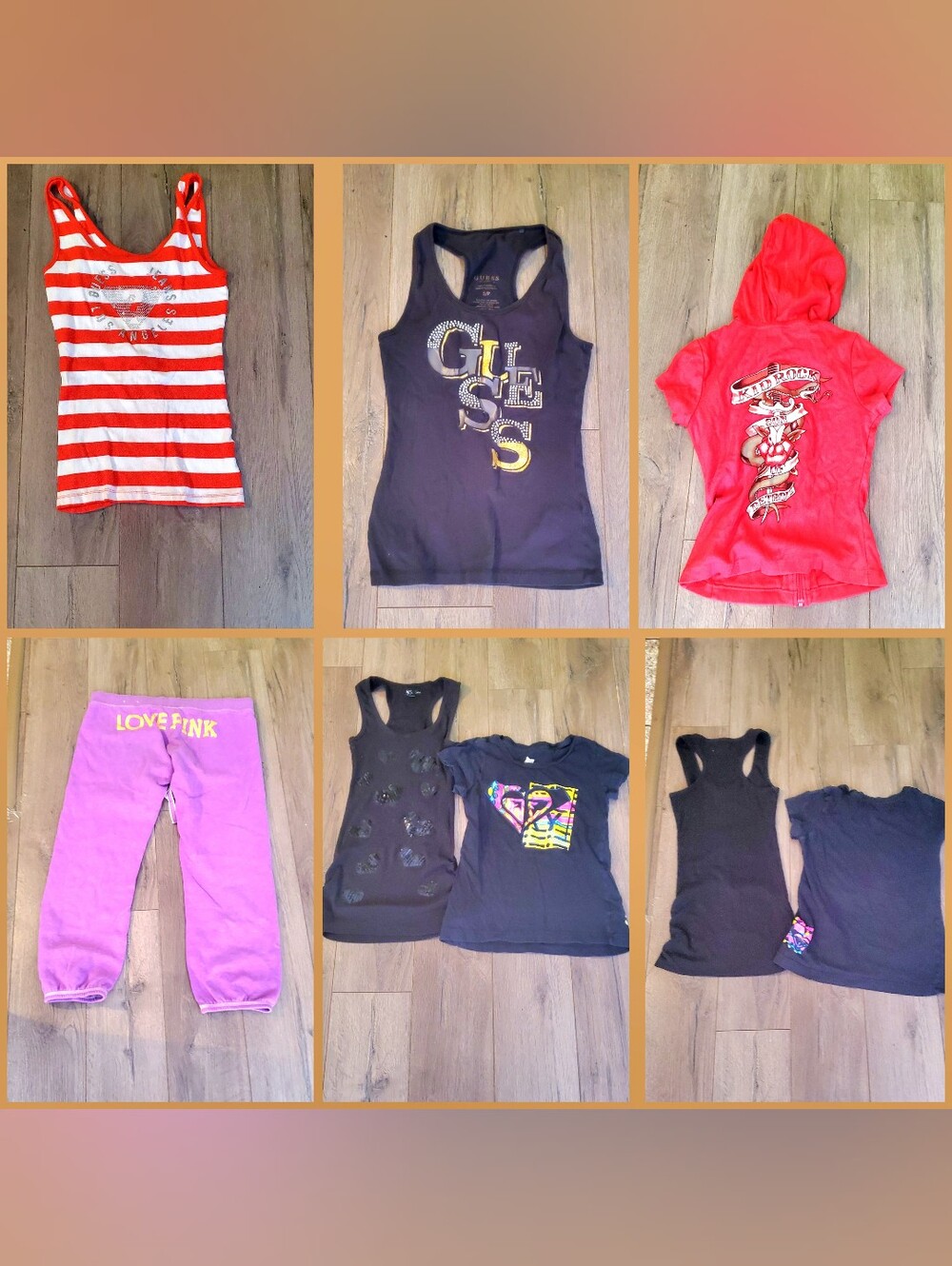Women Guess, PINK Victoria's Secret Hoodies, sweatpants+ROXY S+M